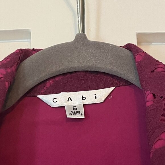CAbi plumberry frolic lace jacket purple 6 - Picture 4 of 9